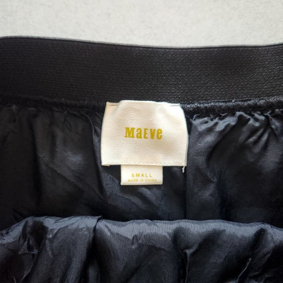 Anthropologie Maeve Ruffled Black and White Button Print Mini Skirt Size S - Picture 16 of 16